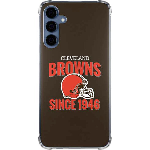 NFL Cleveland Browns Helmet Galaxy A35 5G Clear Case